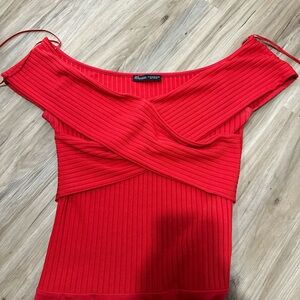 Red Zara bodysuit